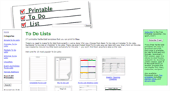 Desktop Screenshot of printabletodolist.com